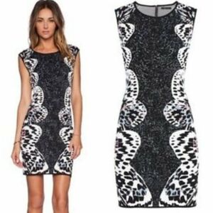 BCBGmaxAzria Sleeveless Bodycon Mini Dress Sz XS Black